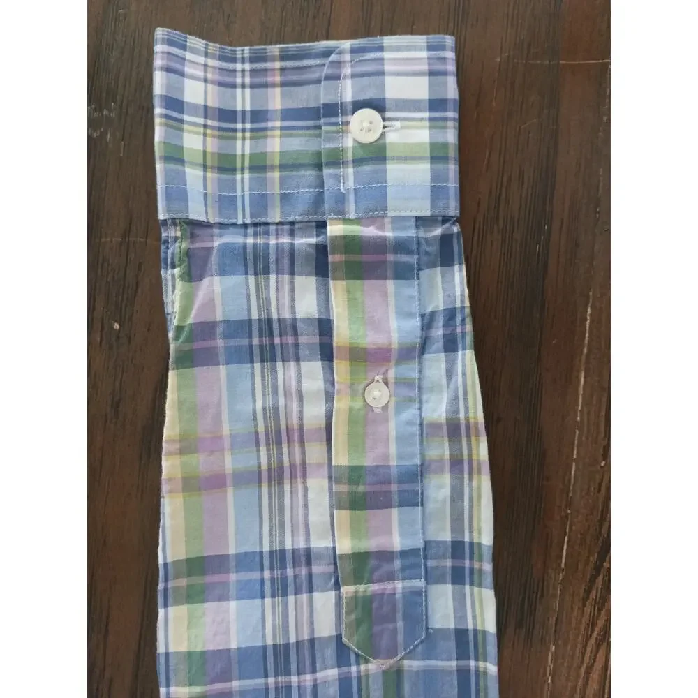 Vineyard Vines Button Down Shirt Mens Small‎ Multi Plaid Slim Fit Whale Shirt
